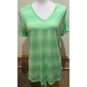 Reebok PlayDry Sport Women's Training Running Short Sleeve ~ Size Lg ~ Green